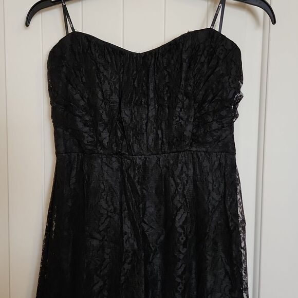 Forever 21 Cocktail Dress sleeveless black lace dress - Picture 2 of 4
